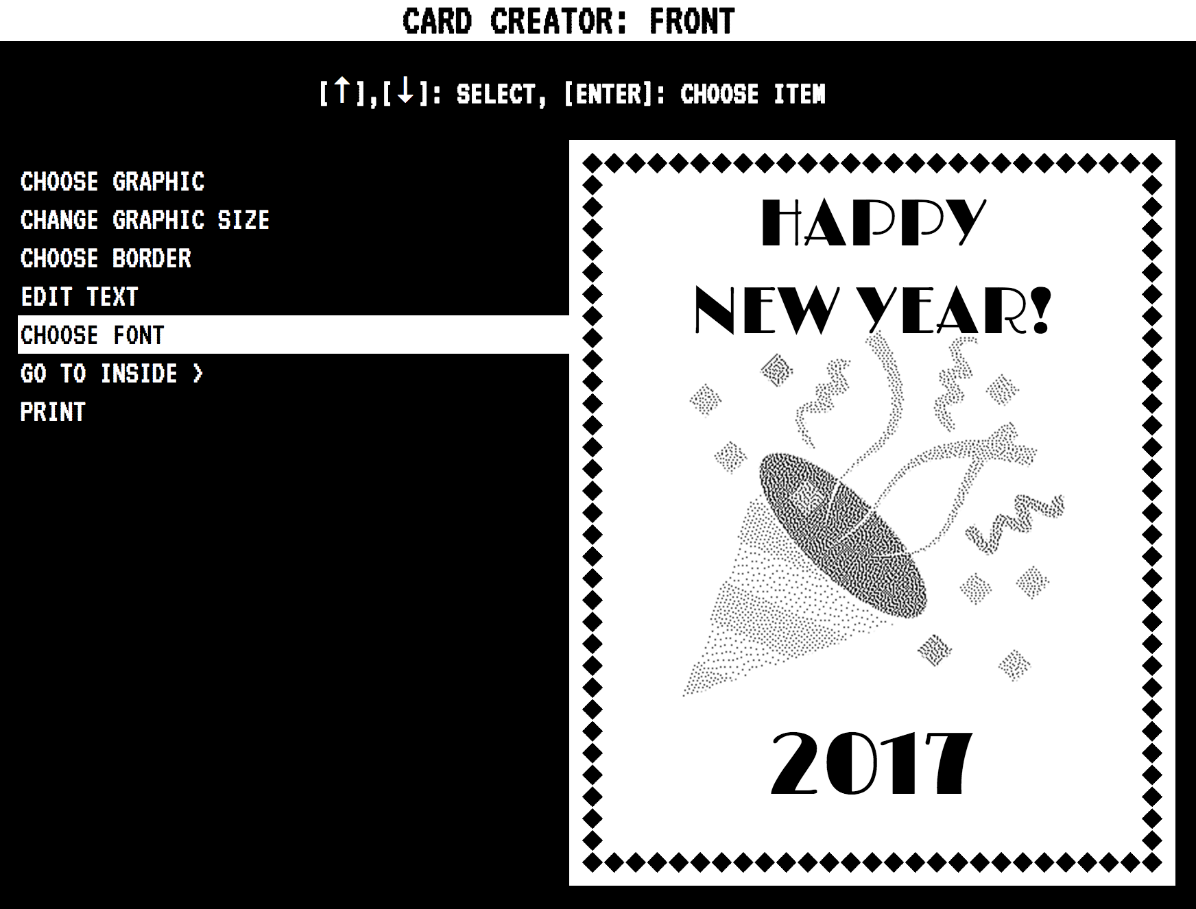 Making a new years card