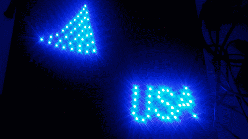 LED USA Sign Before